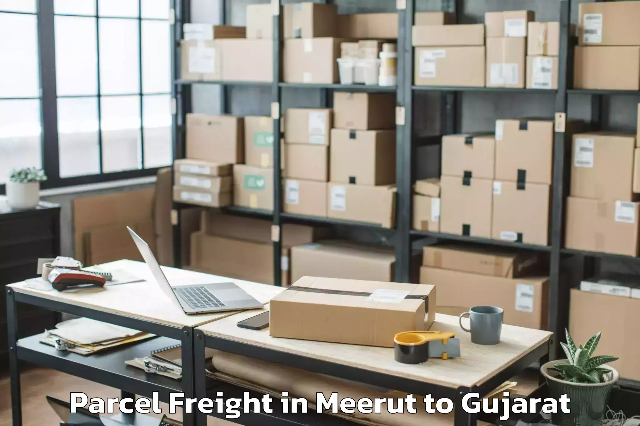 Book Your Meerut to Valia Parcel Freight Today